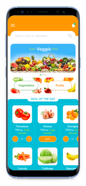 Customer Fruits & Vegetables Ordering App